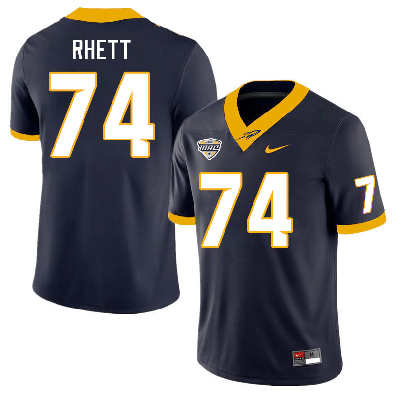 Toledo Rockets #74 Cole Rhett College Football Jerseys Stitched Sale-Navy